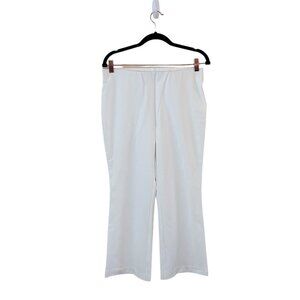 Charlotte Brody New York Womens Pants Size L  White Career Wide‎ Leg Cropped